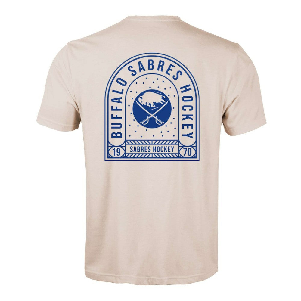 Buffalo Sabres Levelwear Richmond Stained Glass T-Shirt - Khaki - NHL 202038991