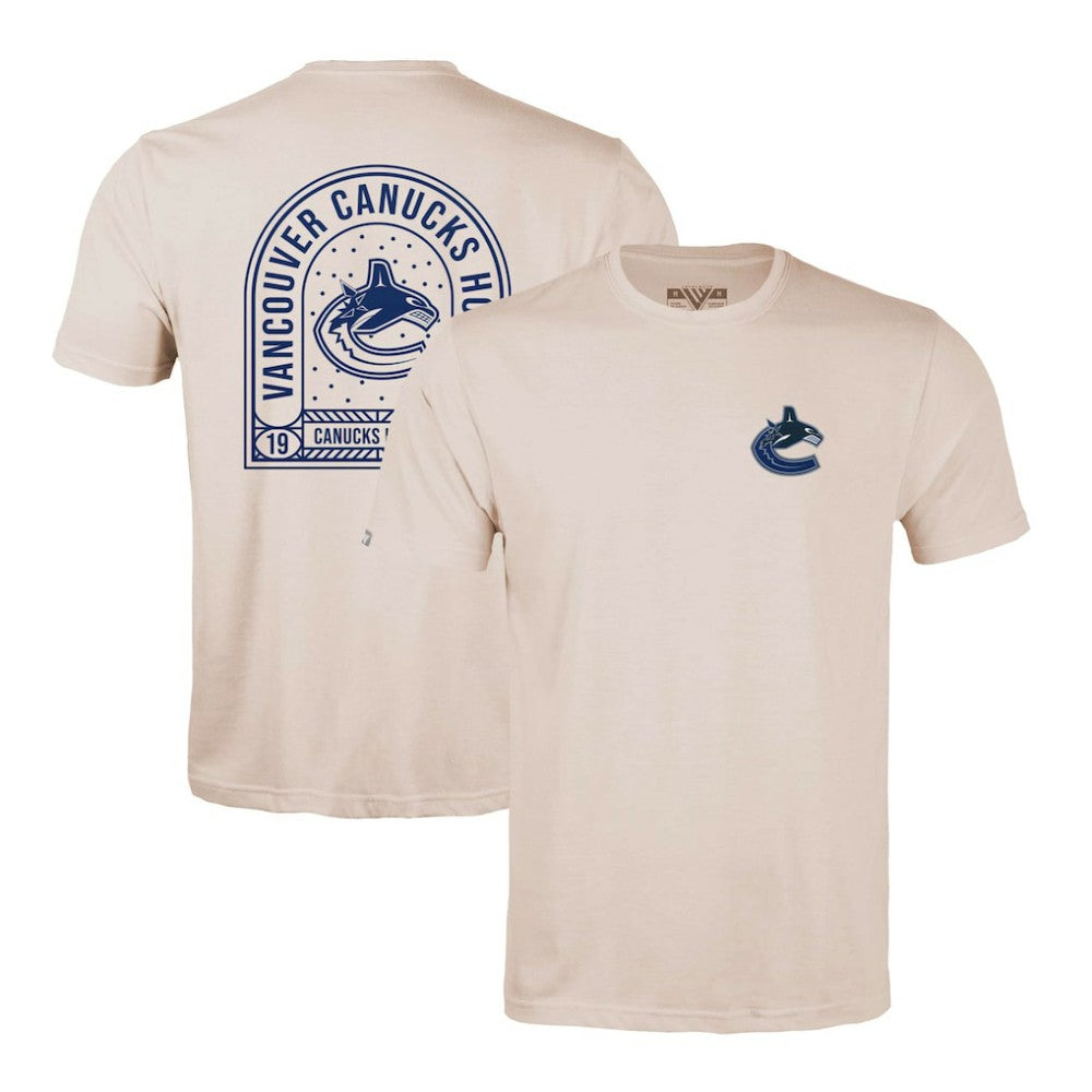 Vancouver Canucks Levelwear Richmond Stained Glass T-Shirt - Khaki - NHL 202038994