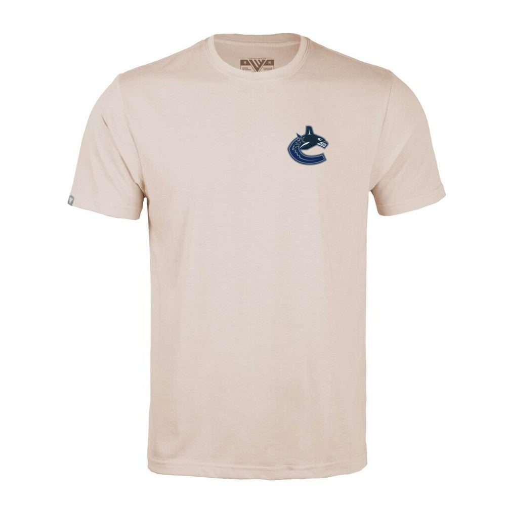 Vancouver Canucks Levelwear Richmond Stained Glass T-Shirt - Khaki - NHL 202038994