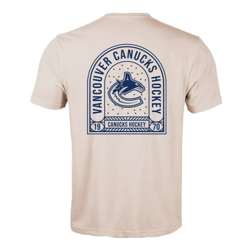 Vancouver Canucks Levelwear Richmond Stained Glass T-Shirt - Khaki - NHL 202038994