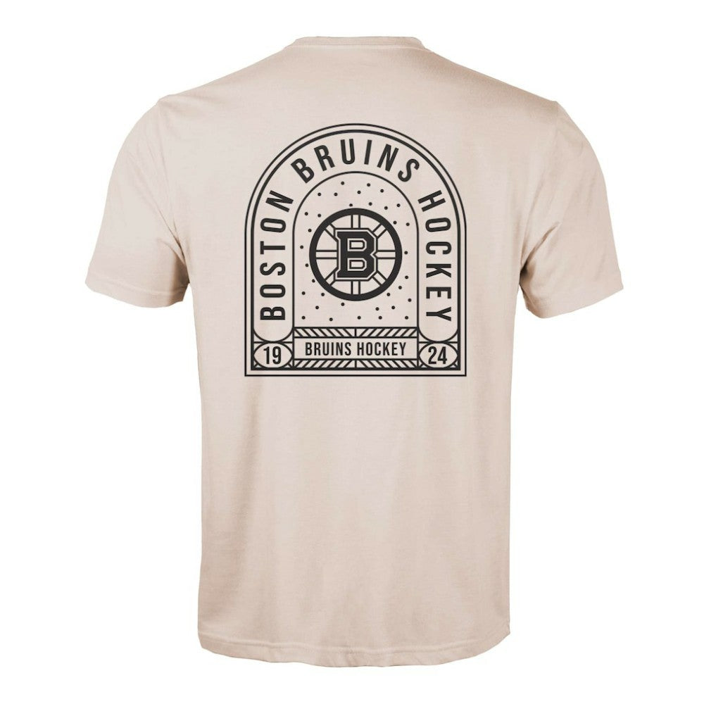 Boston Bruins Levelwear Richmond Stained Glass T-Shirt - Khaki - NHL 202038995