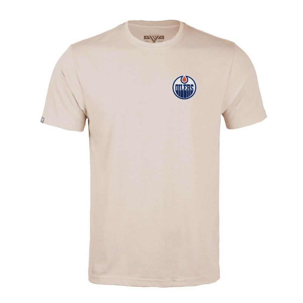 Edmonton Oilers Levelwear Richmond Stained Glass T-Shirt - Khaki - NHL 202038997