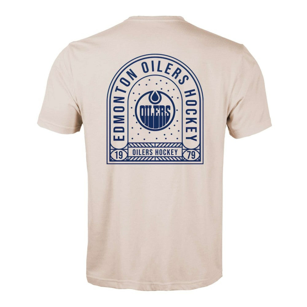 Edmonton Oilers Levelwear Richmond Stained Glass T-Shirt - Khaki - NHL 202038997