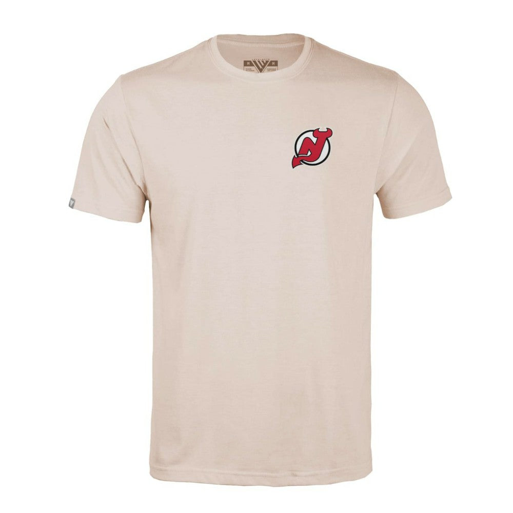 New Jersey Devils Levelwear Richmond Stained Glass T-Shirt - Khaki - NHL 202038998