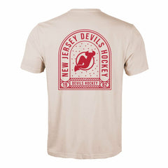 New Jersey Devils Levelwear Richmond Stained Glass T-Shirt - Khaki - NHL 202038998