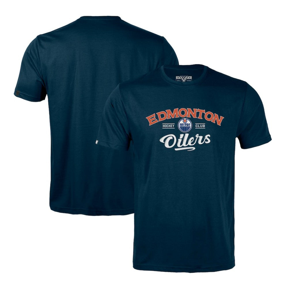 Edmonton Oilers Levelwear Richmond Ice Wall T-Shirt - Navy - NHL 202039011
