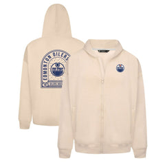 Edmonton Oilers Levelwear Uphill Stained Glass Full-Zip Hoodie Jacket - Khaki - NHL 202039337