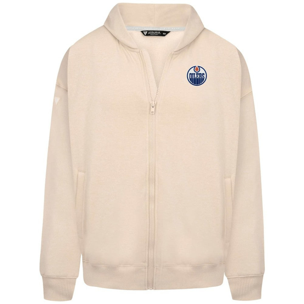 Edmonton Oilers Levelwear Uphill Stained Glass Full-Zip Hoodie Jacket - Khaki - NHL 202039337
