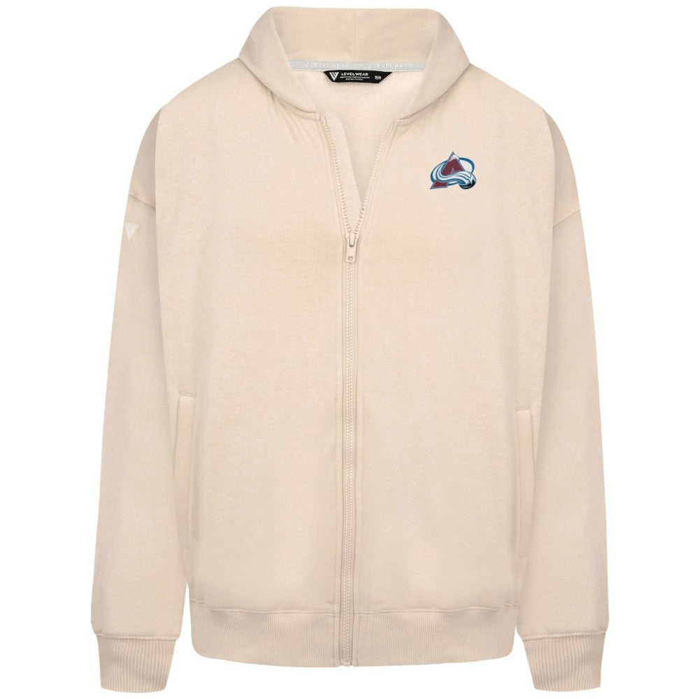 Colorado Avalanche Levelwear Uphill Stained Glass Full-Zip Hoodie Jacket - Khaki - NHL 202039346