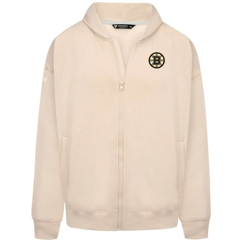 Boston Bruins Levelwear Uphill Stained Glass Full-Zip Hoodie Jacket - Khaki - NHL 202039348