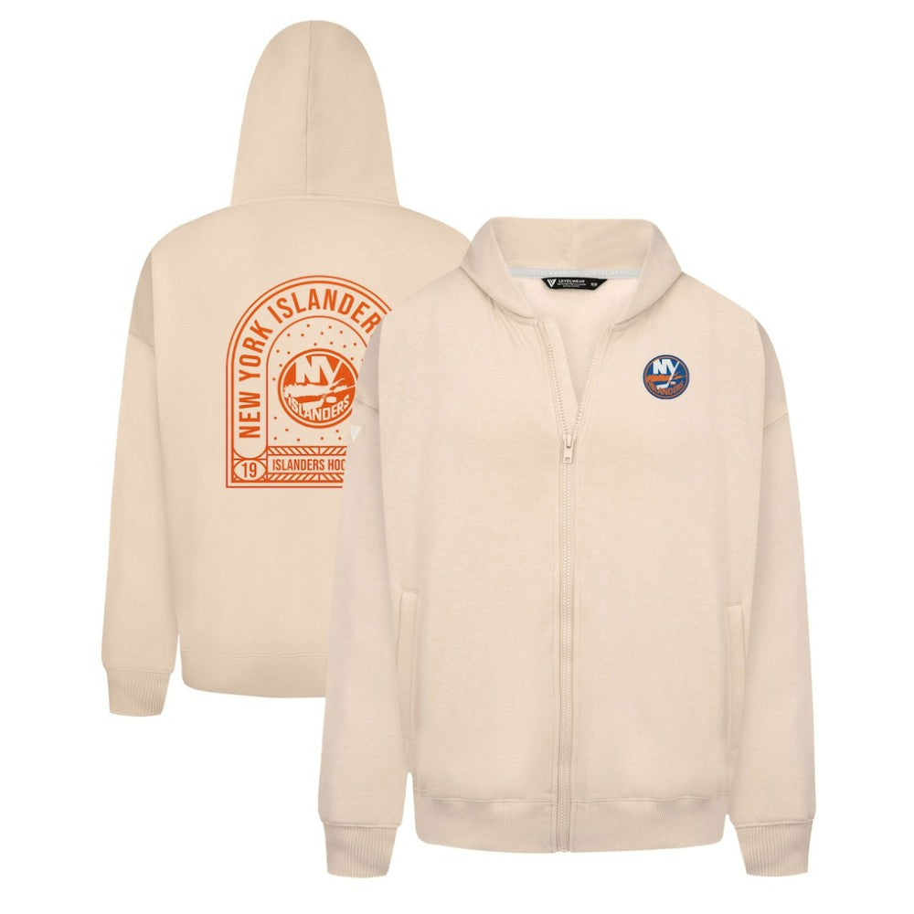 New York Islanders Levelwear Uphill Stained Glass Full-Zip Hoodie Jacket - Khaki - NHL 202039353