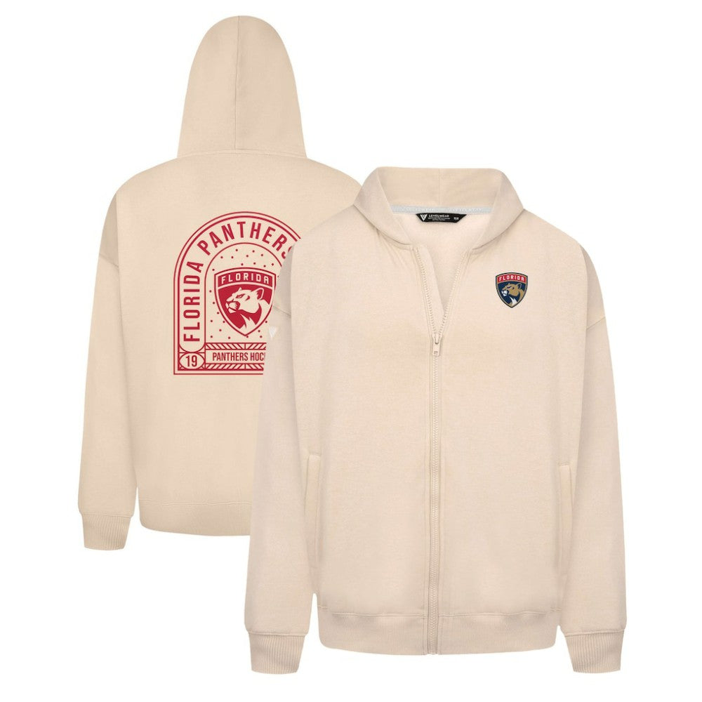 Florida Panthers Levelwear Uphill Stained Glass Full-Zip Hoodie Jacket - Khaki - NHL 202039355