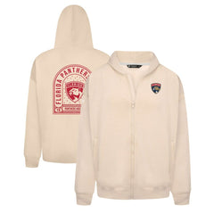 Florida Panthers Levelwear Uphill Stained Glass Full-Zip Hoodie Jacket - Khaki - NHL 202039355