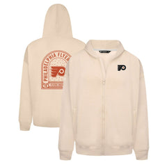 Philadelphia Flyers Levelwear Uphill Stained Glass Full-Zip Hoodie Jacket - Khaki - NHL 202039356