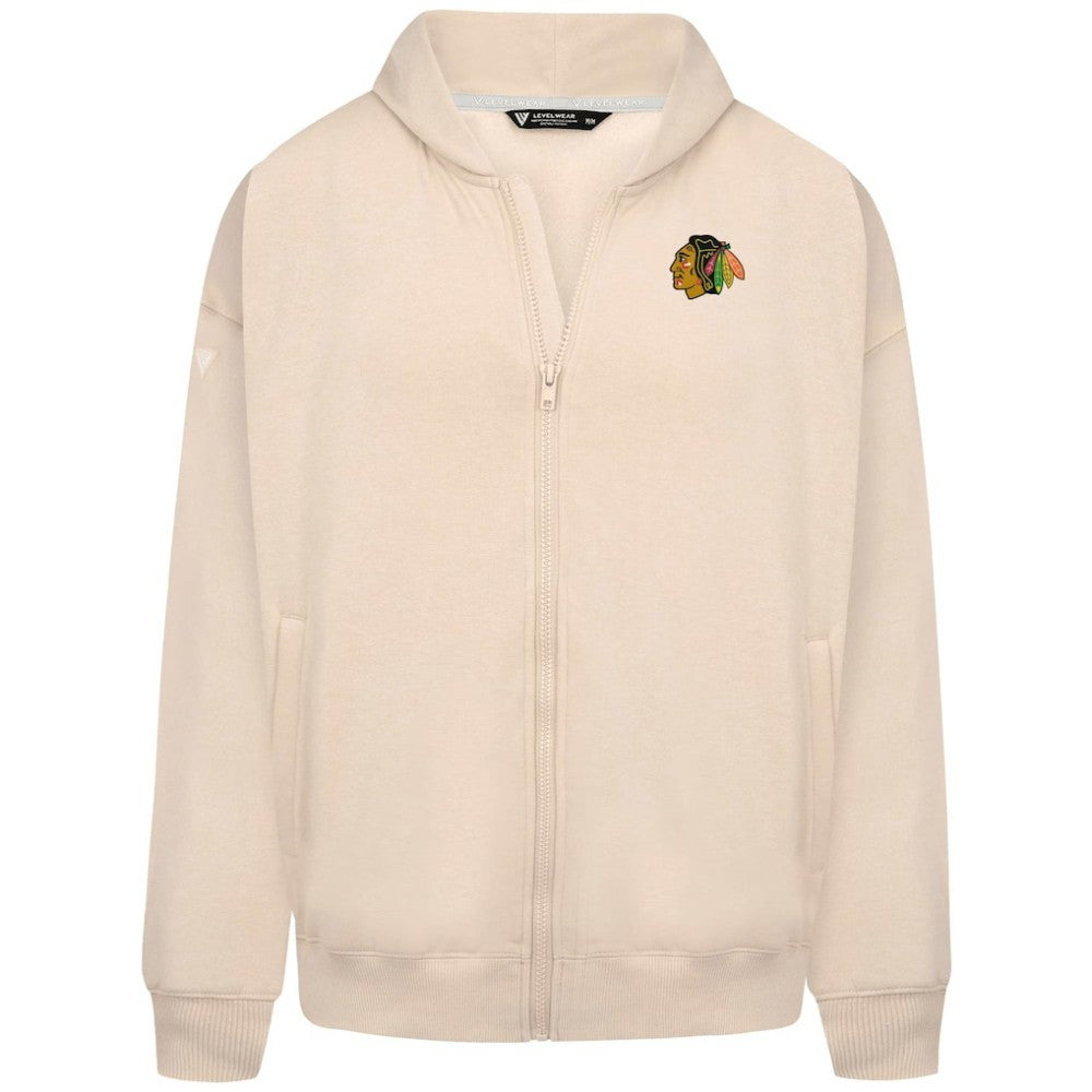 Chicago Blackhawks Levelwear Uphill Stained Glass Full-Zip Hoodie Jacket - Khaki - NHL 202039362