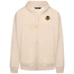 Chicago Blackhawks Levelwear Uphill Stained Glass Full-Zip Hoodie Jacket - Khaki - NHL 202039362