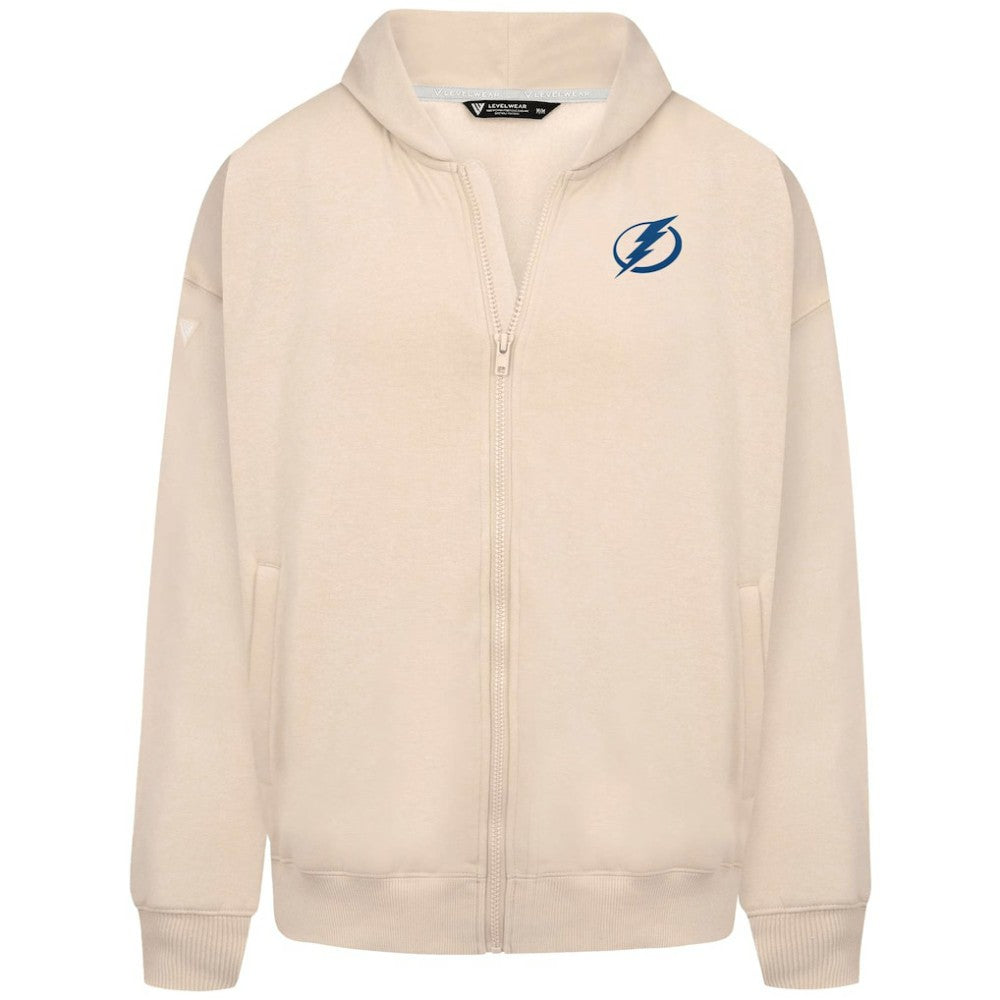 Tampa Bay Lightning Levelwear Uphill Stained Glass Full-Zip Hoodie Jacket - Khaki - NHL 202039366
