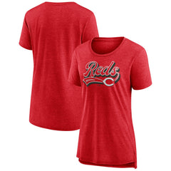 Cincinnati Reds Women's League Leader Tri-Blend T-Shirt - Red - MLB Sale