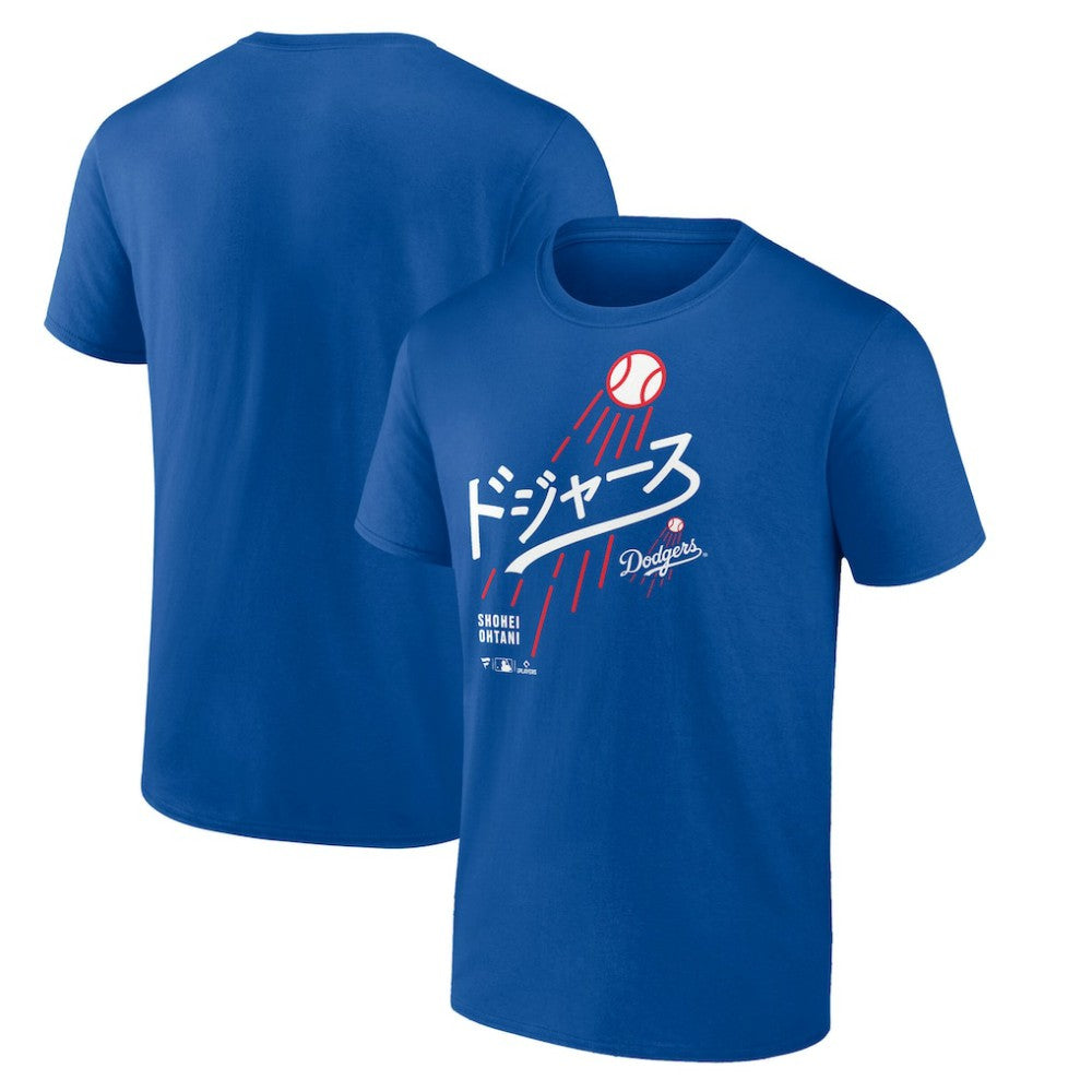 Shohei Ohtani Los Angeles Dodgers Japanese Letters T-Shirt - Royal - MLB on Sale