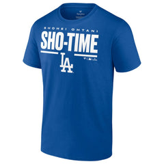 Shohei Ohtani Los Angeles Dodgers Sho-Time Horizontal T-Shirt - Royal - MLB Lifestyle