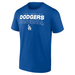 Los Angeles Dodgers Stacked Baseball T-Shirt - Royal - MLB Sale