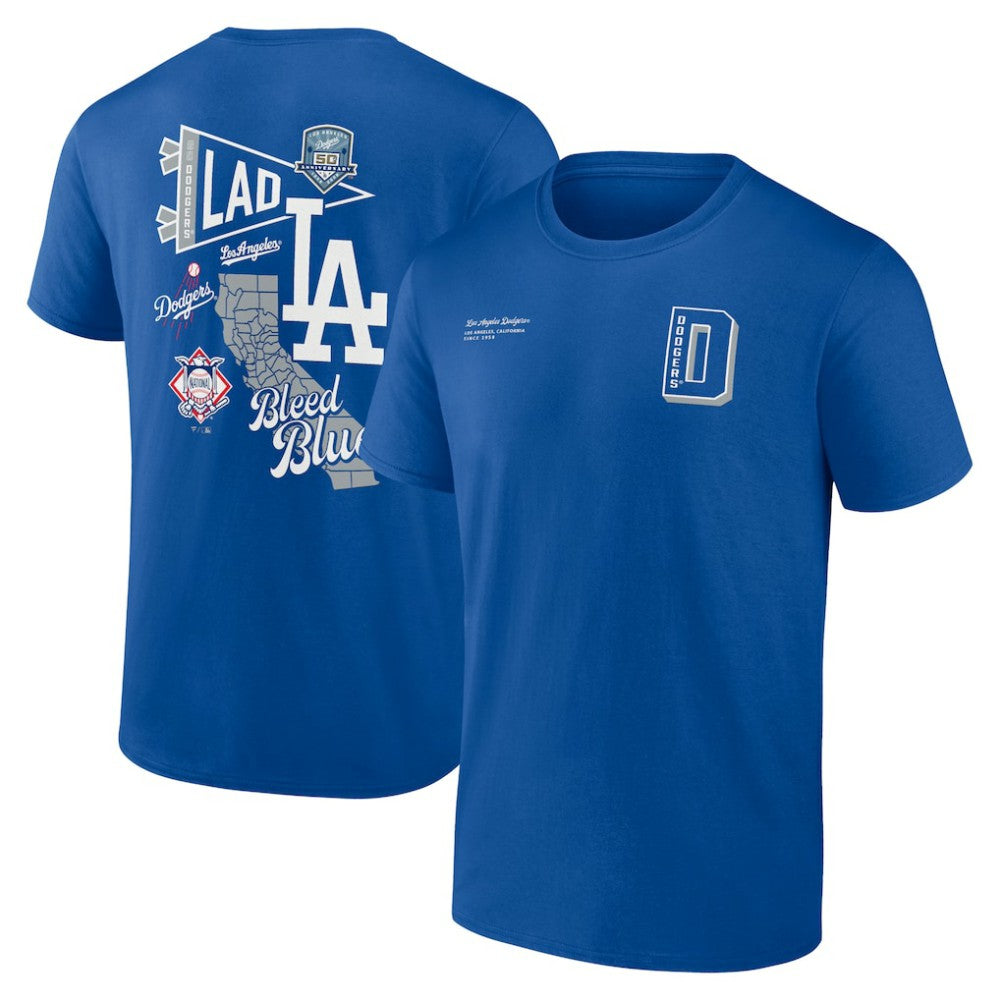 Los Angeles Dodgers Split Zone T-Shirt - Royal - MLB Discount