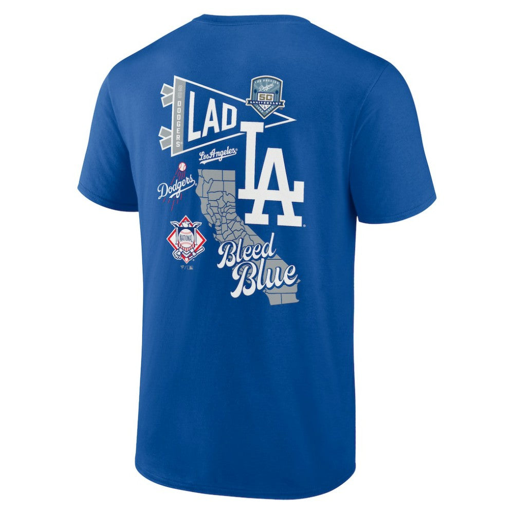 Los Angeles Dodgers Split Zone T-Shirt - Royal - MLB Discount