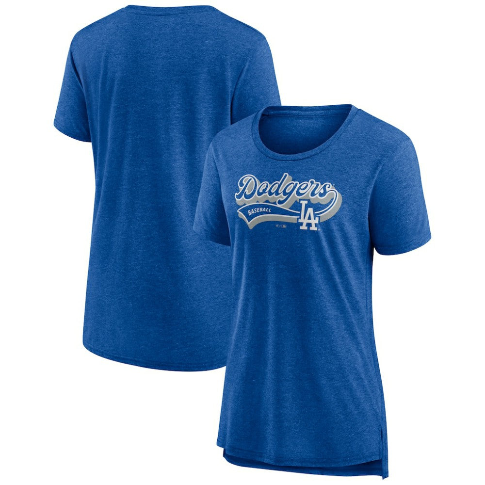 Los Angeles Dodgers Women's League Leader Tri-Blend T-Shirt - Royal - MLB Lifestyle