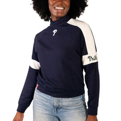 Philadelphia Phillies Lusso Women's Monica Pullover Sweatshirt - Navy - MLB Online