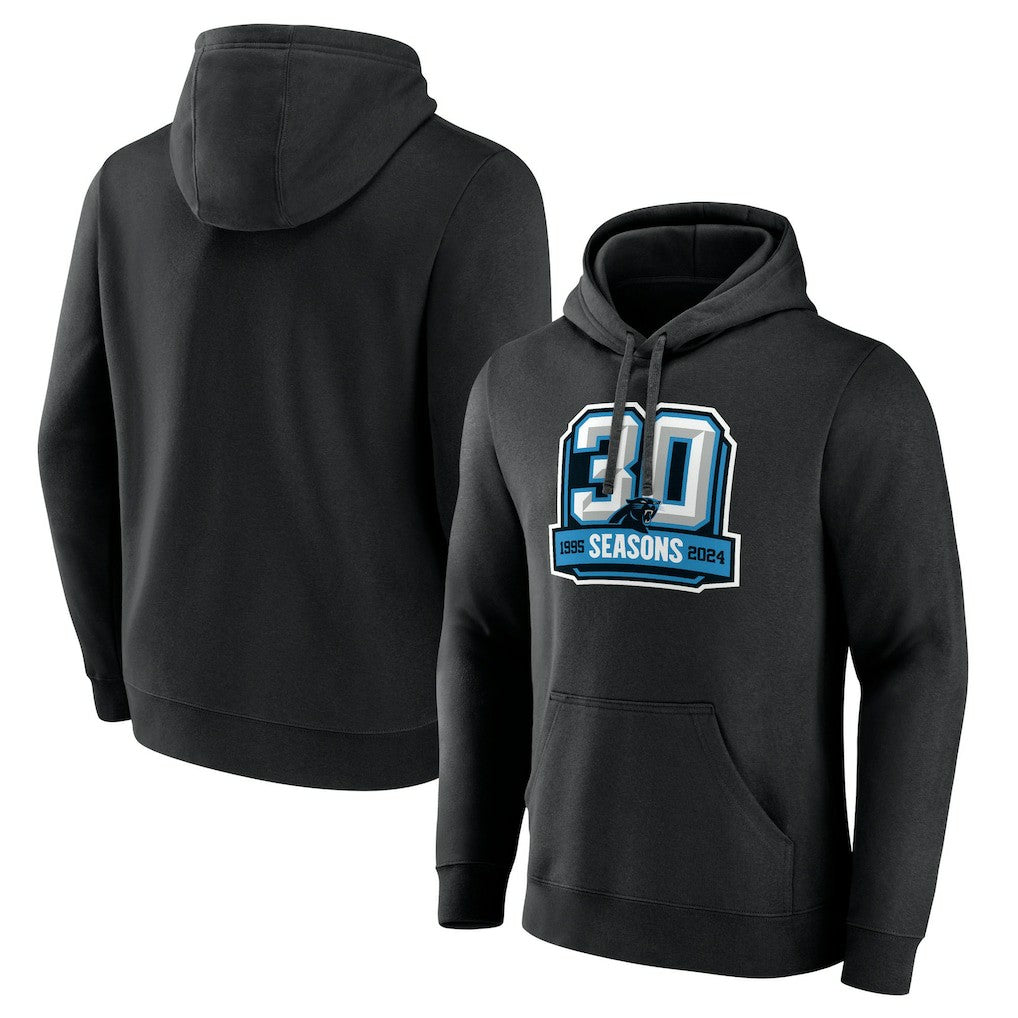 Carolina Panthers 30th Anniversary Pullover Hoodie Black