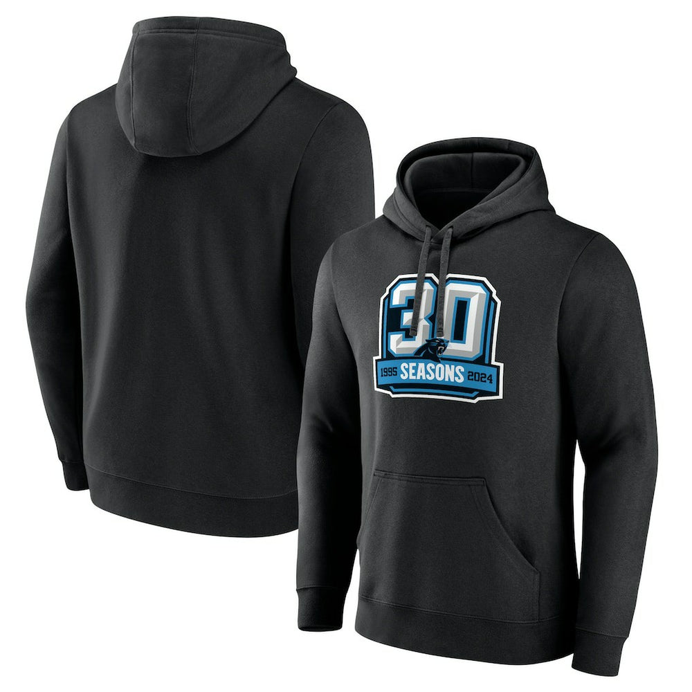 Carolina Panthers 30th Anniversary Pullover Hoodie Black