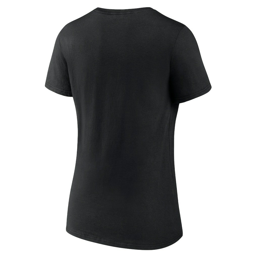 Carolina Panthers Women's 30th Anniversary V-Neck T-Shirt Black