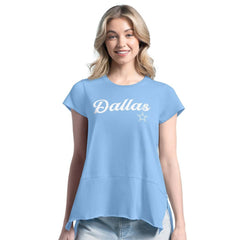 Dallas Cowboys Margaritaville Women's Gametime Is Paradise T-Shirt Light Blue