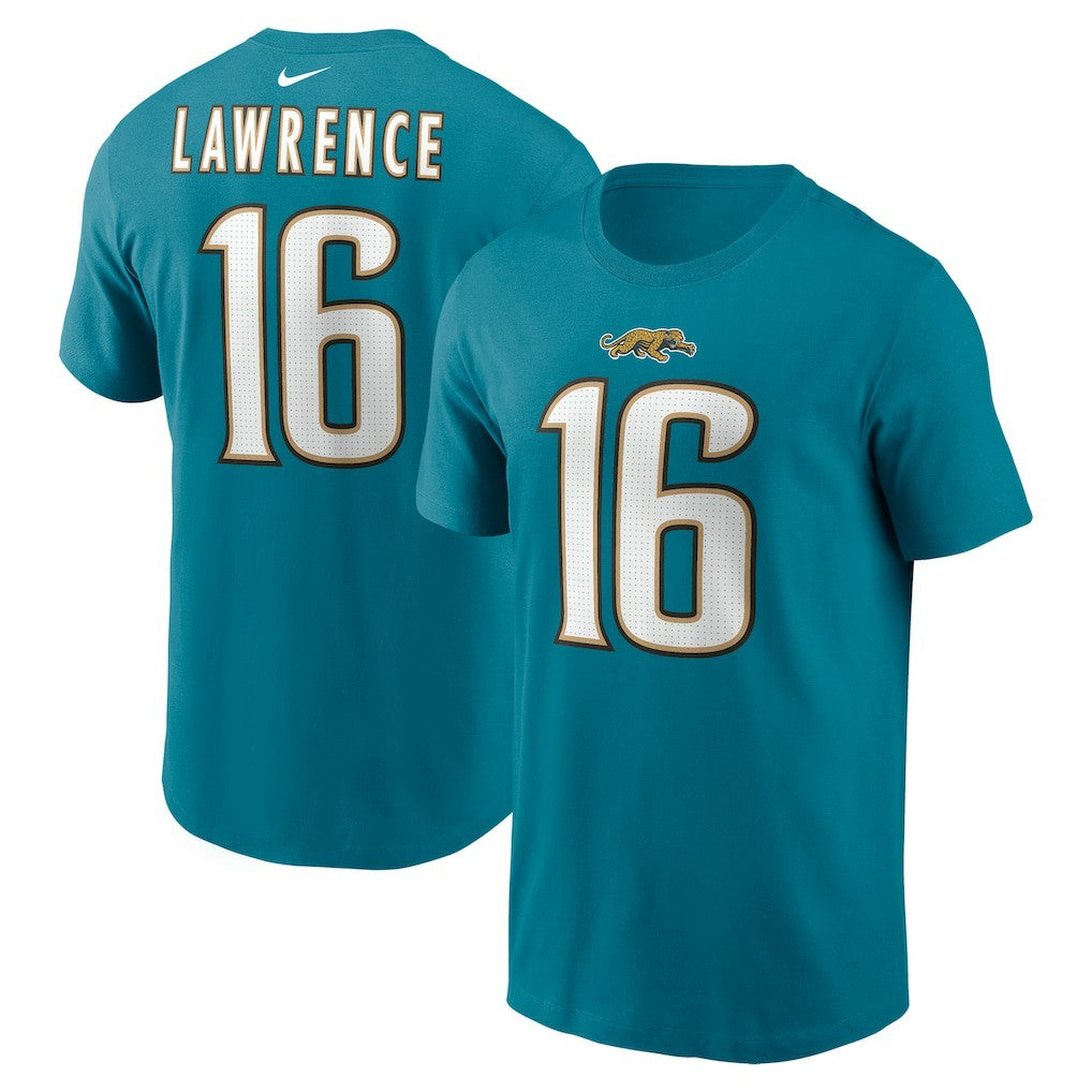 Nike Trevor Lawrence Jacksonville Jaguars Throwback Name & Number T-Shirt Teal
