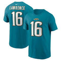 Nike Trevor Lawrence Jacksonville Jaguars Throwback Name & Number T-Shirt Teal