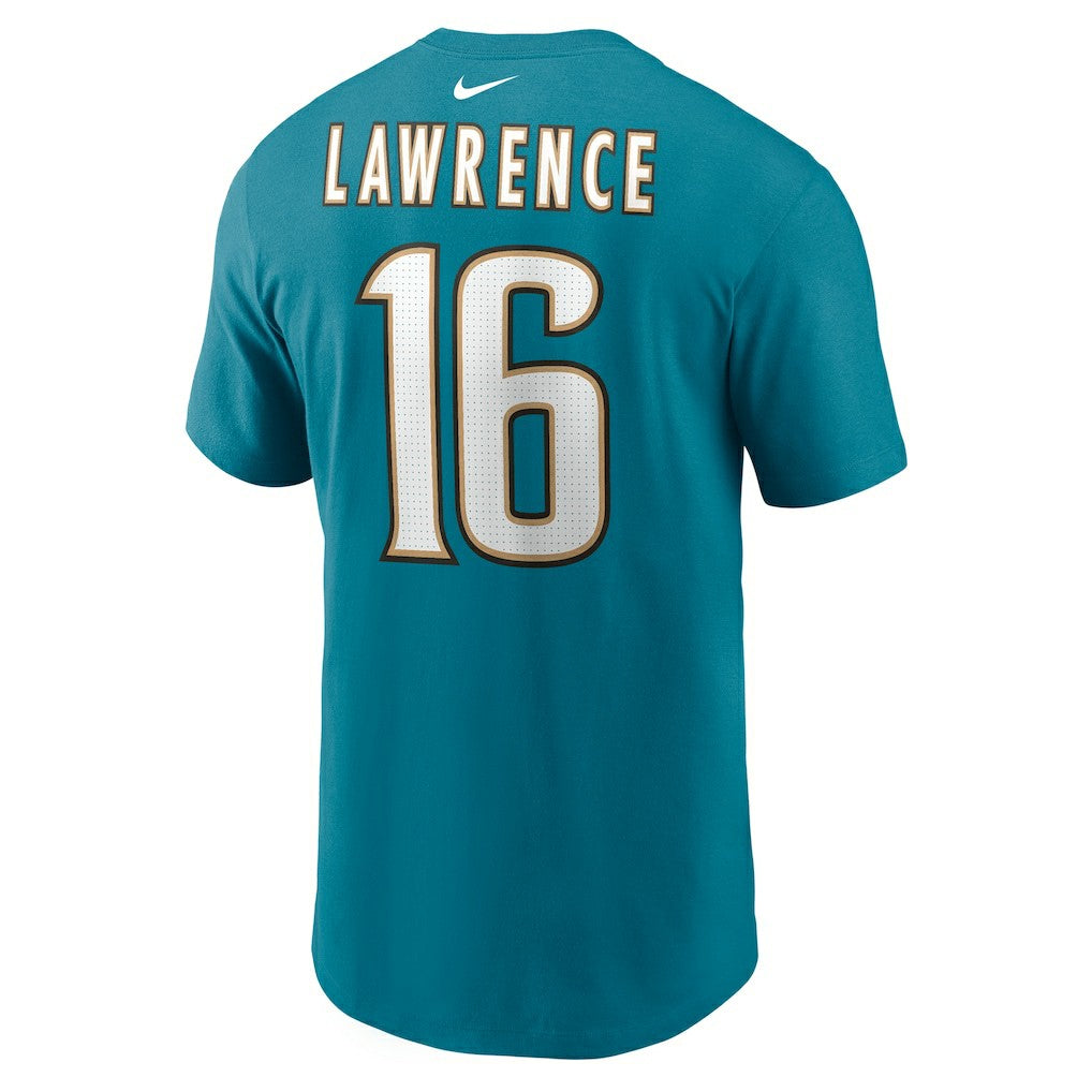 Nike Trevor Lawrence Jacksonville Jaguars Throwback Name & Number T-Shirt Teal