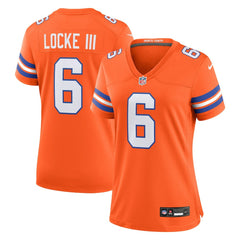 Nike P.J. Locke III Denver Broncos Women's Mile High Collection 1977 Throwback Player Game Jersey Orange