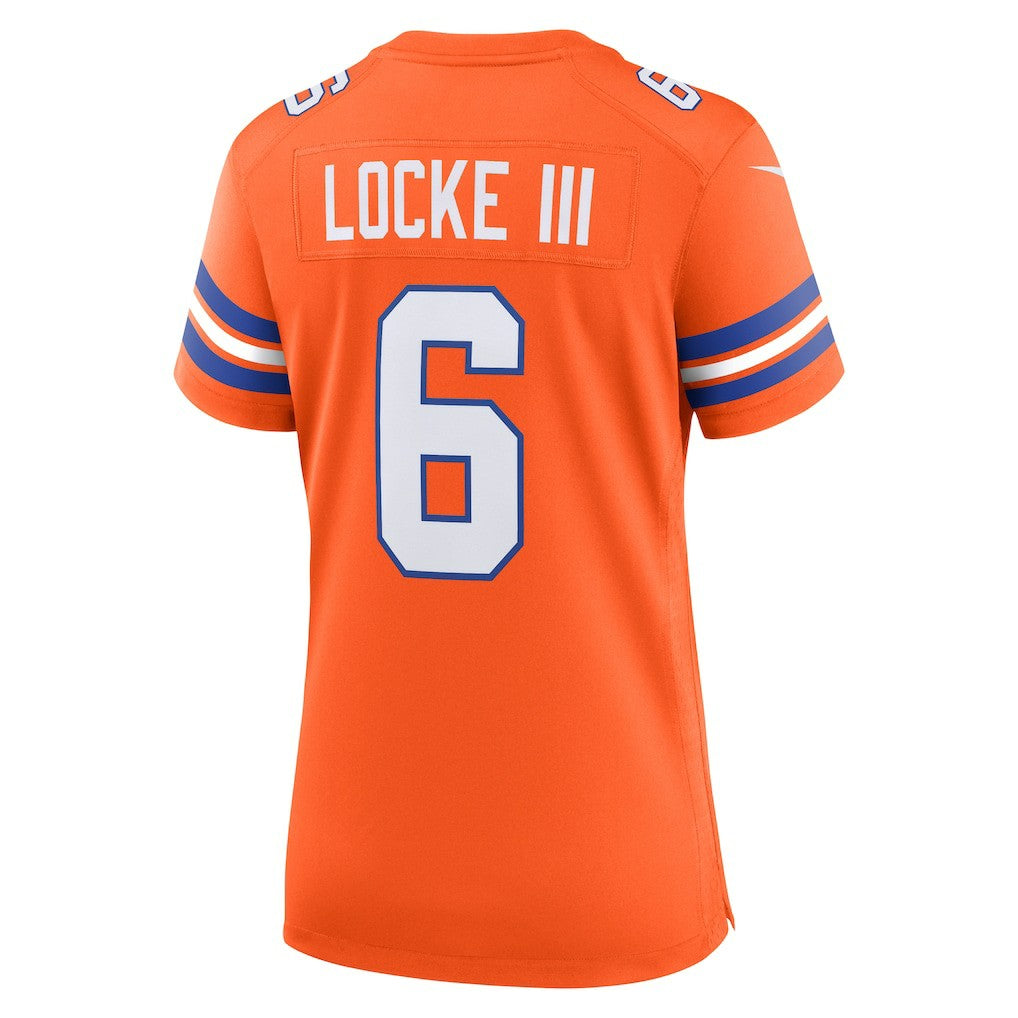 Nike P.J. Locke III Denver Broncos Women's Mile High Collection 1977 Throwback Player Game Jersey Orange