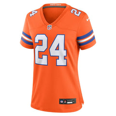 Nike Champ Bailey Denver Broncos Women's Mile High Collection 1977 Throwback Retired Player Game Jersey Orange