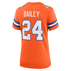 Nike Champ Bailey Denver Broncos Women's Mile High Collection 1977 Throwback Retired Player Game Jersey Orange