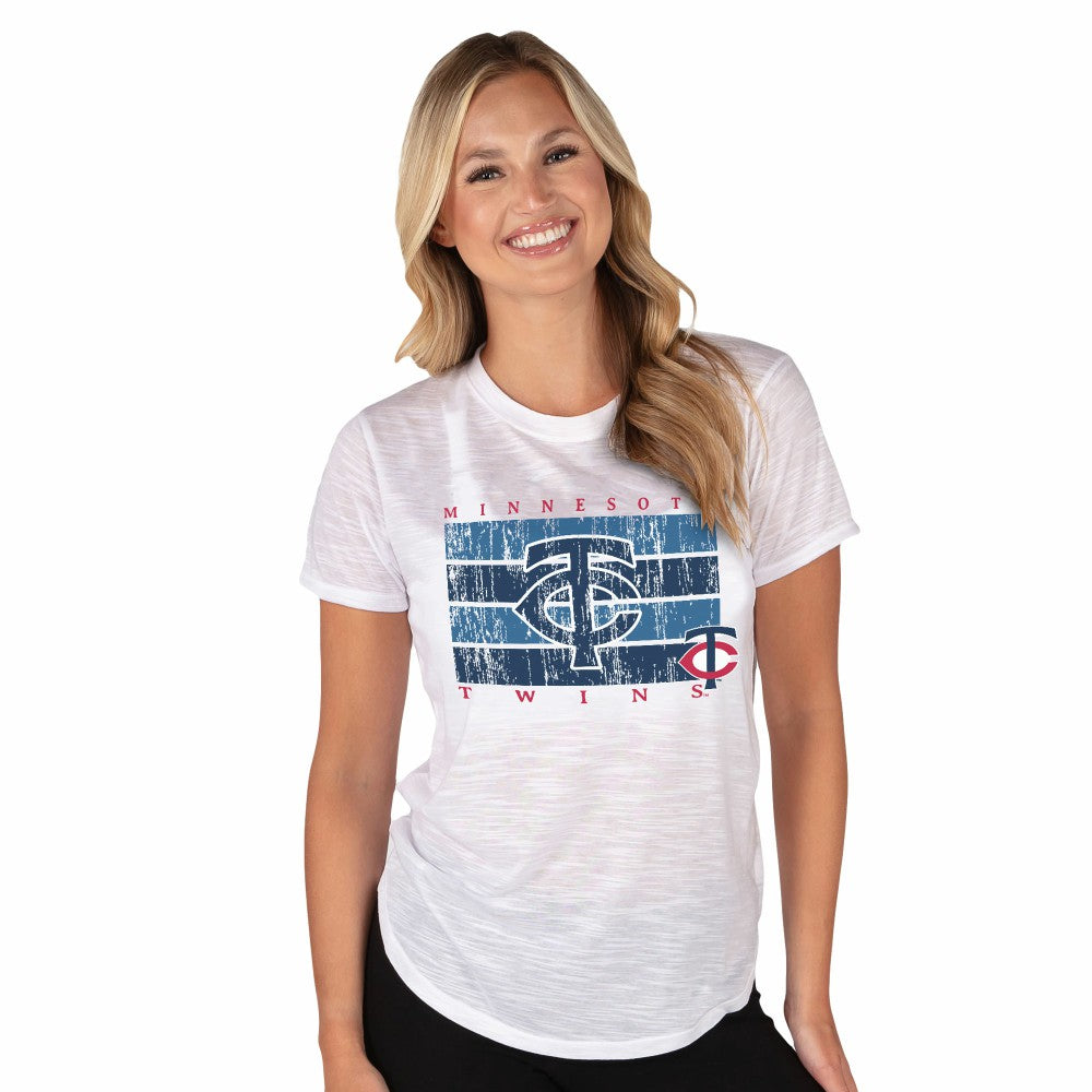 Minnesota Twins Concepts Sport Women's Infuse Knit Top - White - MLB Lifestyle
