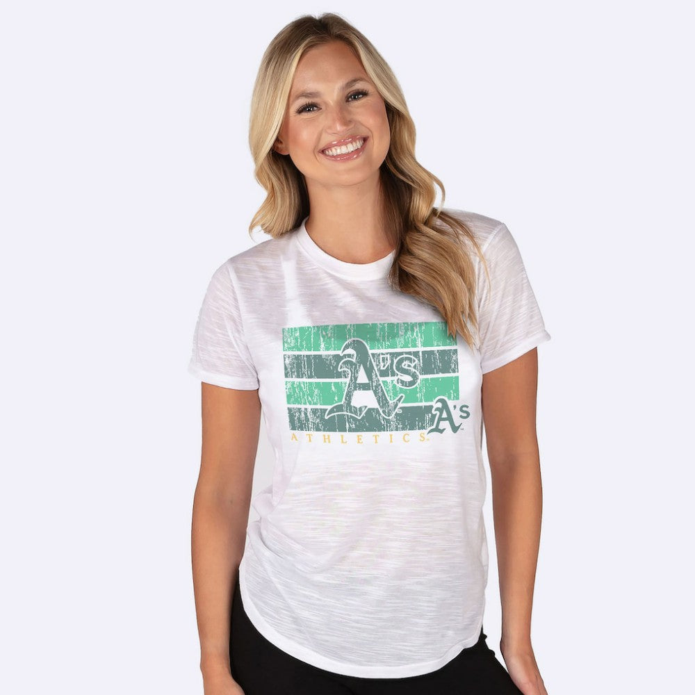 Oakland Athletics Concepts Sport Women's Infuse Knit Top - White - MLB on Sale