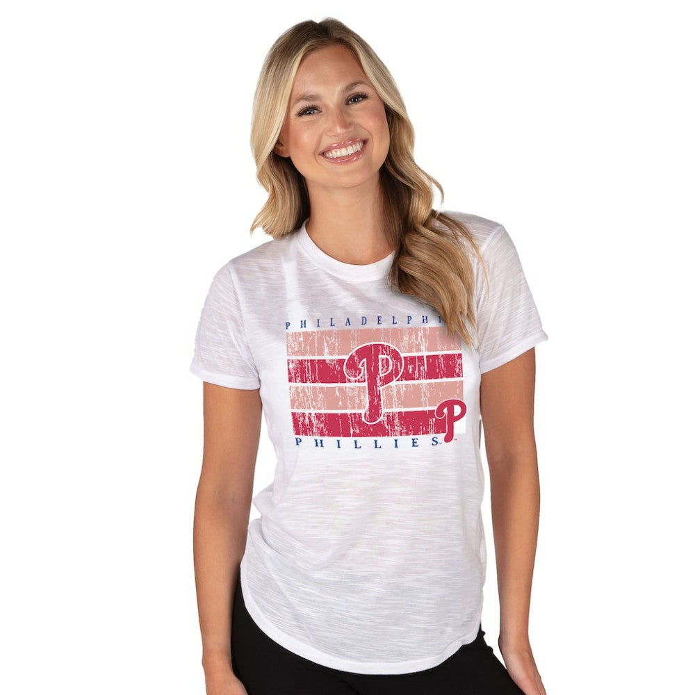 Philadelphia Phillies Concepts Sport Women's Infuse Knit Top - White - MLB Lifestyle