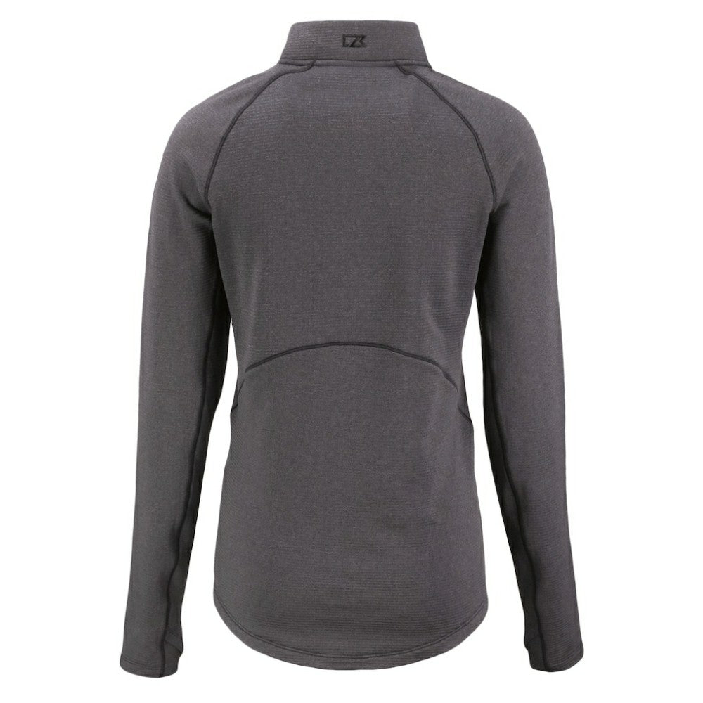 Baltimore Orioles Cutter & Buck Women's Peshastin Eco Fleece Recycled Raglan Half-Zip Top - Heather Black - MLB Online