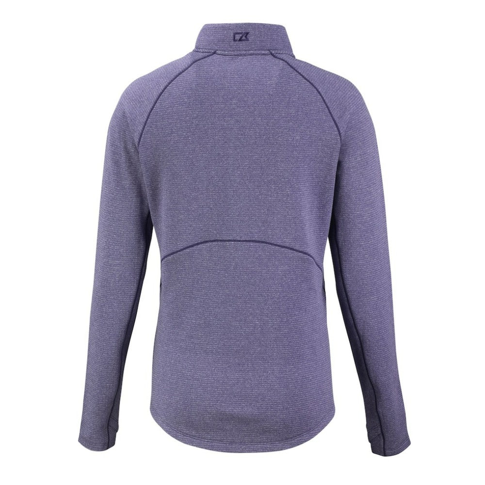 Colorado Rockies Cutter & Buck Women's Peshastin Eco Fleece Recycled Raglan Half-Zip Top - Heather Purple - MLB on Sale