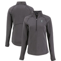 Houston Astros Cutter & Buck Women's Peshastin Eco Fleece Recycled Raglan Half-Zip Top - Heather Black - MLB Online