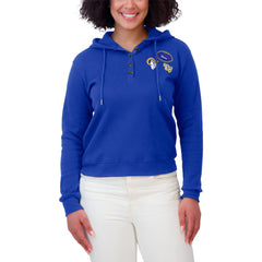 Los Angeles Rams WEAR by Erin Andrews Women's Plus Size Waffle Hoodie Pullover Top Royal