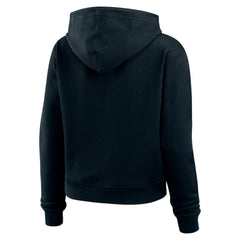 Carolina Panthers WEAR by Erin Andrews Women's Plus Size Waffle Hoodie Pullover Top Black