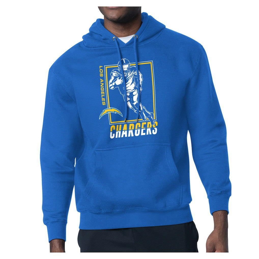 Los Angeles Chargers Starter Player Grid Pullover Hoodie Powder Blue