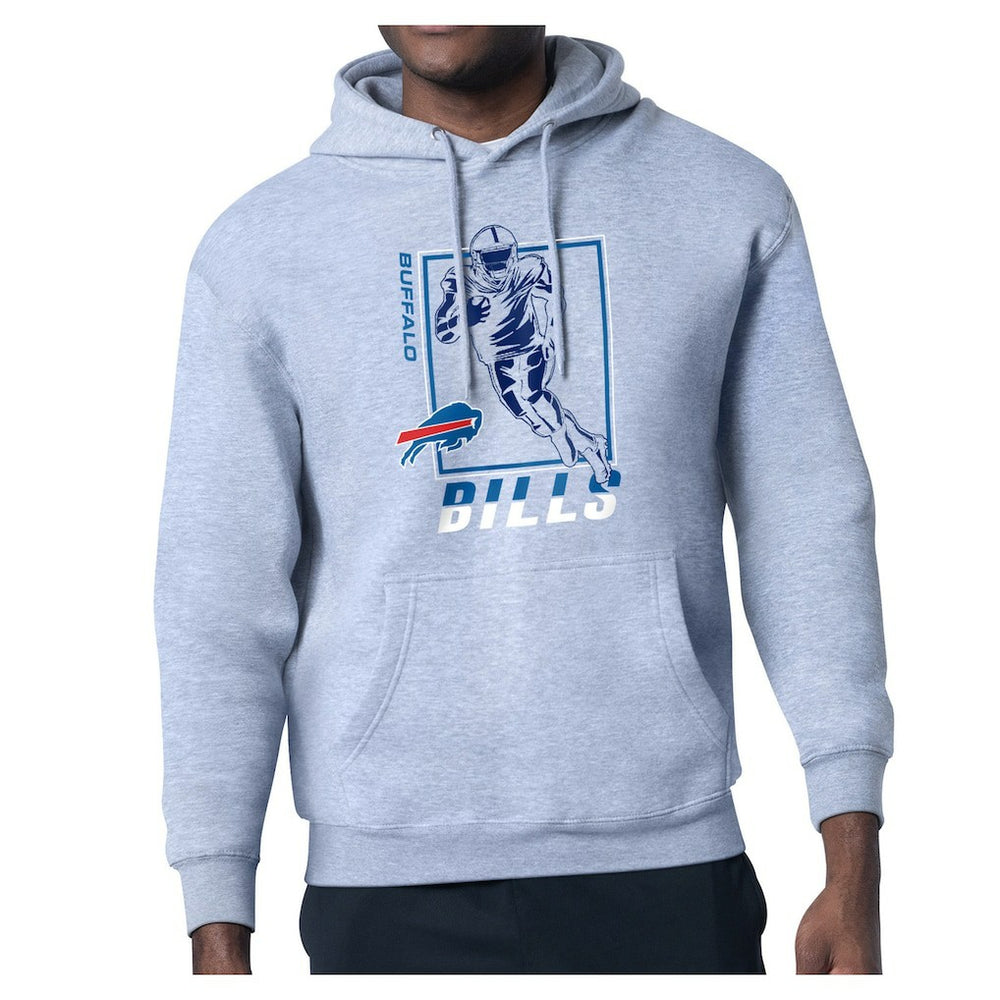 Buffalo Bills Starter Player Grid Pullover Hoodie Heather Gray